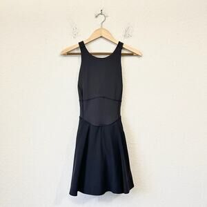 LULULEMON Everlux Tennis Tank Dress Black Short-Lined Sports Sheath